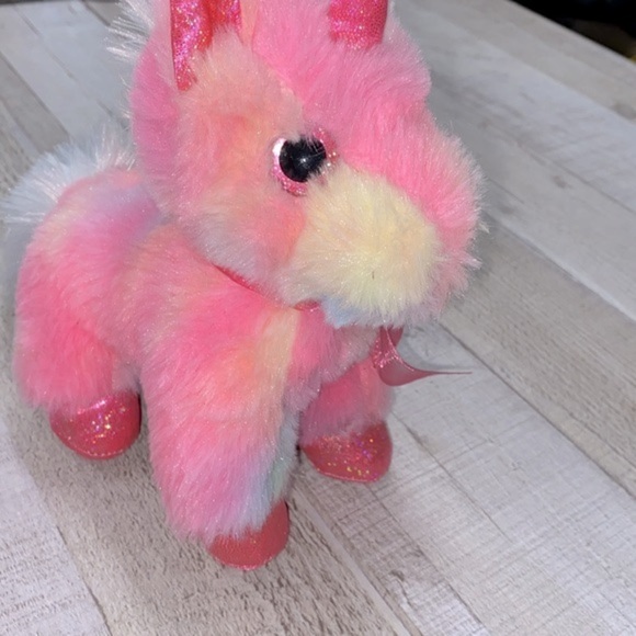 Pink rainbow unicorn plush - Picture 4 of 7
